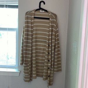 Long striped cardigan
